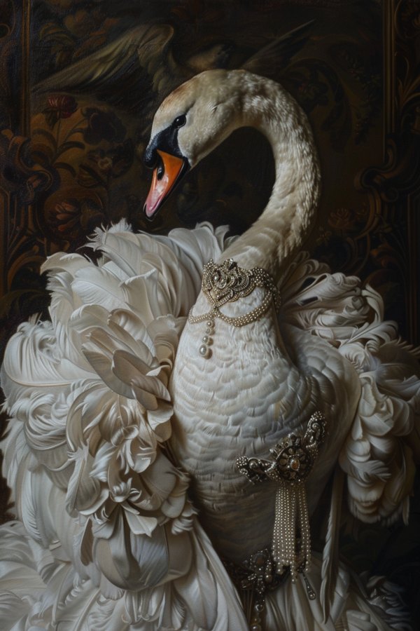 FLITCH Etsy-Kollektion European Noble – Schwan-Porträt