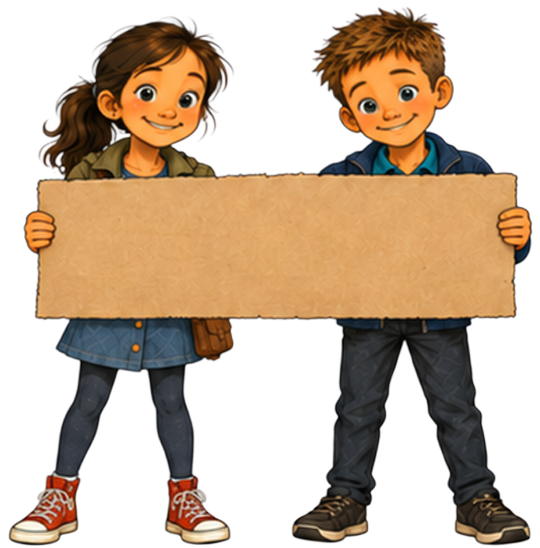 Daria und Christian halten ein Schild: Für Club-Mitglieder