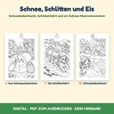 Winter draußen: Türchen 5, 7 und 12 – Adventskalender zum Ausmalen (FLITCH)