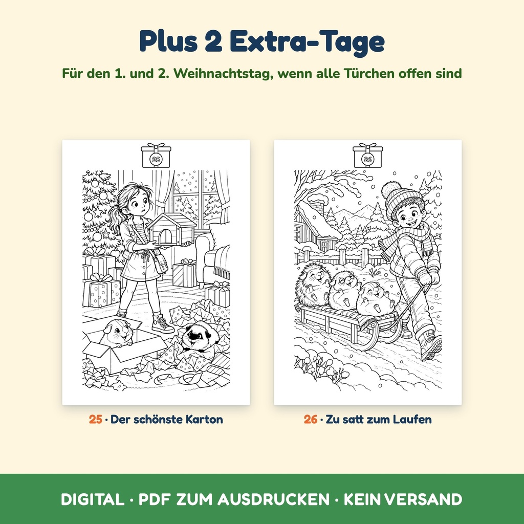 Zwei Extra-Tage: Türchen 25 und 26 als Geschenke (Adventskalender, FLITCH)