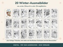 Alle 20 Ausmalbilder im Überblick – Cozy Malbuch Winter (Mila & Liv, FLITCH)