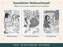 Gemütliche Weihnachtszeit: Plätzchen, Tannenbaum, Bescherung – Ausmalbilder (Cozy Malbuch, FLITCH)