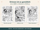 Drinnen ist es gemütlich: Journal, Waffeln, Pyjama-Spieleabend – Ausmalbilder (Cozy Malbuch, FLITCH)