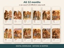 All 12 monthly artworks at a glance – calendar wallpapers 2027 with Mila and Liv (FLITCH)