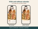 Every artwork with and without the calendar card – phone backgrounds Mila and Liv (FLITCH)