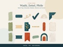 20 Sticker Washi und Zettel