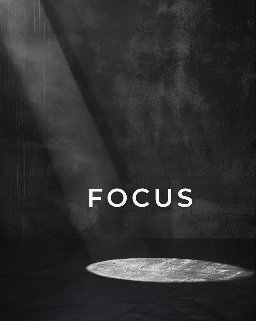 Focus – minimalistisches Poster zum Ausdrucken (FLITCH Dark & Disciplined)