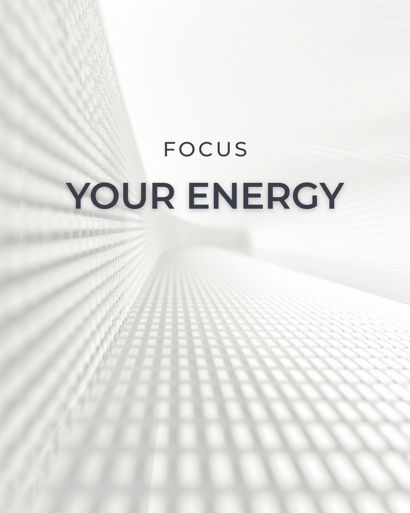 Focus Your Energy – minimalistisches Poster zum Ausdrucken (FLITCH The Grid)