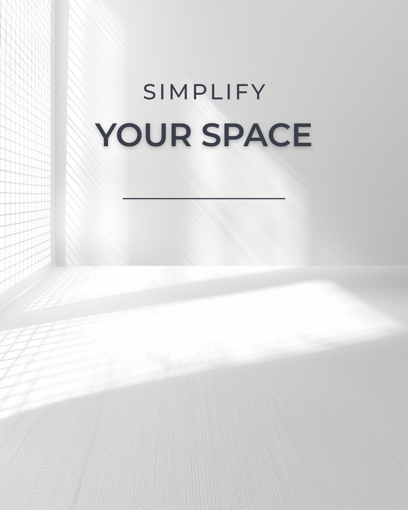 Simplify Your Space – minimalistisches Poster zum Ausdrucken (FLITCH The Grid)