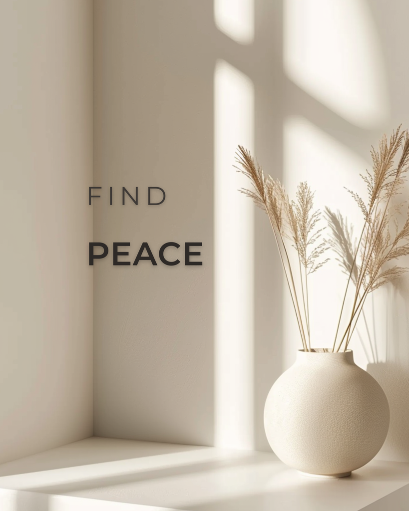 Find Peace – minimalistisches Poster zum Ausdrucken (FLITCH Calm & Soft)