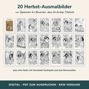 Alle 20 Ausmalbilder im Überblick – Cozy Malbuch Herbst (Mila & Liv, FLITCH)