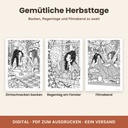 Gemütliche Herbsttage – Ausmalbilder für Teenager und Erwachsene (Cozy Malbuch, FLITCH)