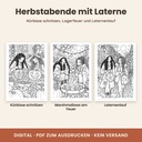 Herbstabende: Laternenlauf und Filmabend – Ausmalbilder Herbst (Cozy Malbuch, FLITCH)