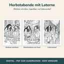 Herbstabende: Laternenlauf und Filmabend – Ausmalbilder Herbst (Cozy Malbuch, FLITCH)