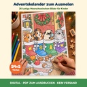 Colouring advent calendar – 24+2 doors with the guinea pigs (PDF)