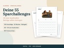 Savings challenges – 55 A6 trackers with Victoria and Sam, ELSEWISE, German edition (printable, A6 and A4)