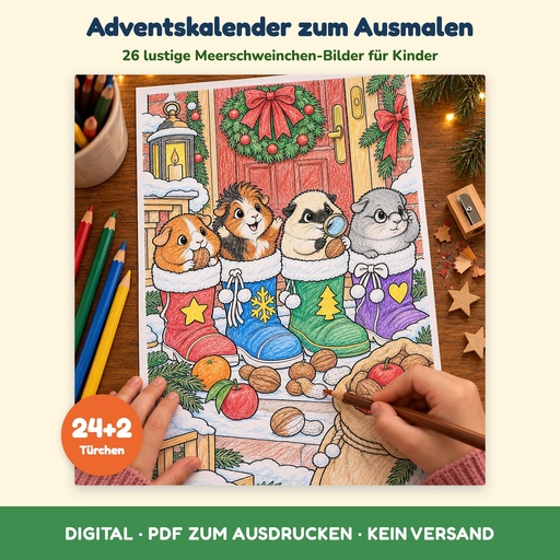 Adventskalender zum Ausmalen